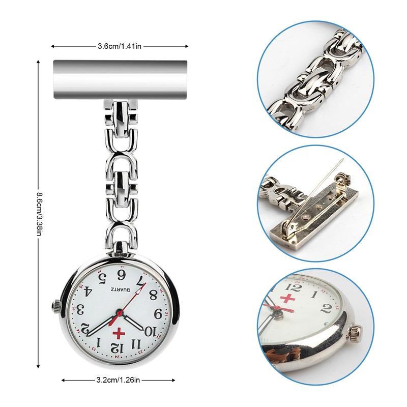 T Tersely Nurse Lapel Pin Fob Watch Nursing Hanging Medical