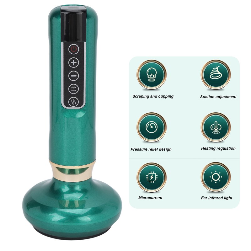 Electric Cupping Therapy Machine Red Light Heating Rechargeable Cupping Gua