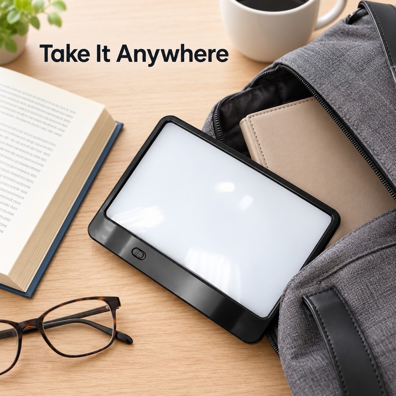 3X Reading Magnifier with LED Lights, Large Lightweight Magnifying Sheet