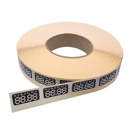 Powersell Price Tag Stickers - Multi-Currency (Euro, Pound Sterling, Dollar, Złoty, Swedish Krona, Czech Krona, Turkish Lira) Vending Machine & Shelf Labels (100 Pack)