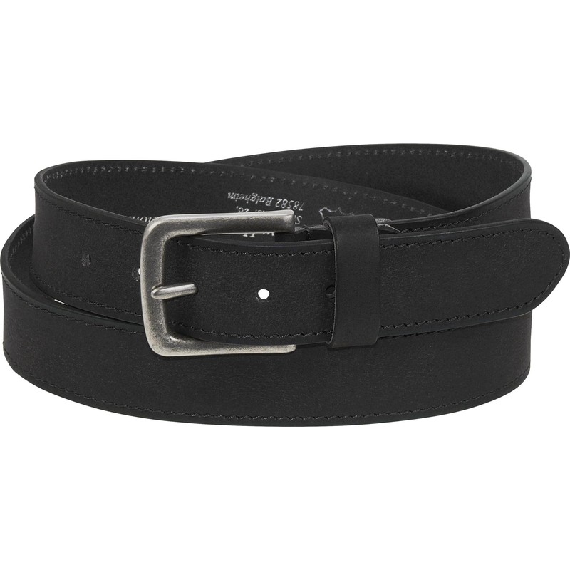 Harrys-Collection HC Men's Leather Belt Buffalo Leather with Antique Silver