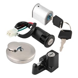 Helmet Lock, Ignition Lock, Lock + Key Set, Motorcycle Ignition Lock, ABS + Aluminum Alloy Material, Easy to Release, Increased Efficiency, Maintenance Tool for Honda Monkey Ape