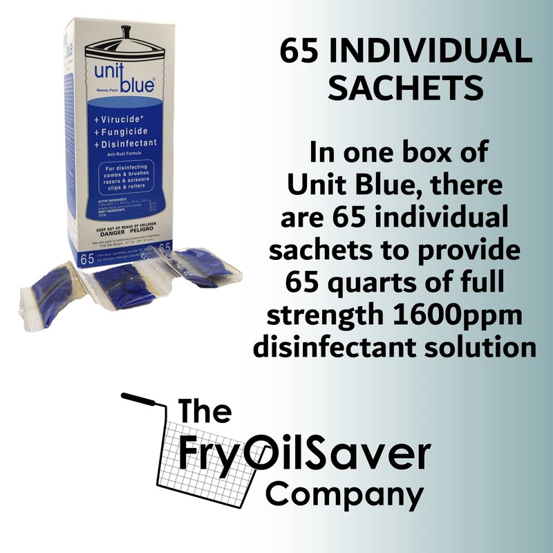 Unit Blue Barber Germicidal Disinfectant Concentrate for Barbers, Anti-Rust Formula,