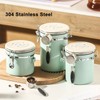 Coffee Canister Mint Green Food Grade Stainless Steel Airtight Coffee