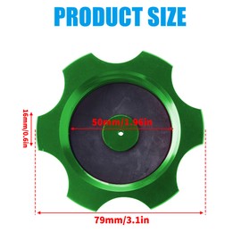 JINGKE CNC Aluminum Gas Fuel Tank Cap with Breather Valve for 50cc 70cc 90cc 110cc 125cc 140cc 150cc 160cc Pit Dirt Motor Bike Dirt Bike ATV Taotao SSR Roketa (GREEN)…
