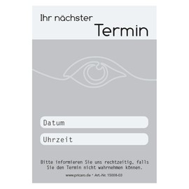 PRICARO One Line Ophthalmologist Appointment Pad (Pack of 20)