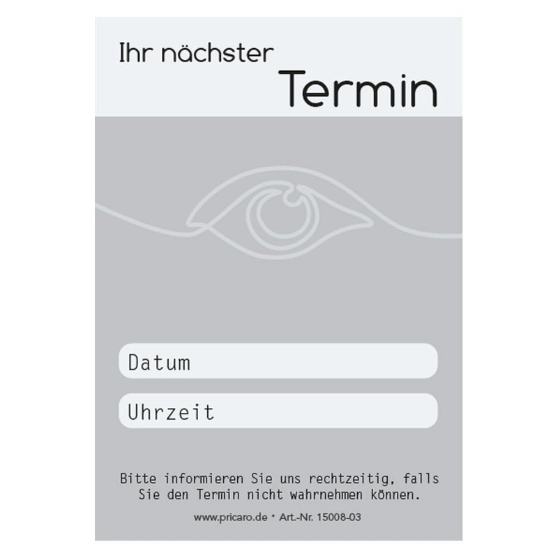 PRICARO One Line Ophthalmologist Appointment Pad (Pack of 20)