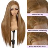 SAPPHIREWIGS 13×6 Recta Peluca Con Malla Frontal Ombre Pelo Marrón