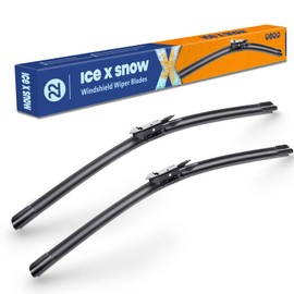 Icexsnow 22"+22" Water Repellent Windshield Wiper Blades Replacement for Chevy Silverado 2013-2008,GMC Sierra 2013-2008 and More Cars,Silicone Automotive Windshield Wiper Blades(Pinch Tab)