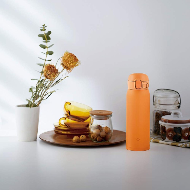 Zojirushi SM-WA48-DA Water Bottle, One-Touch Stainless Steel Mug, Seamless, 16.2