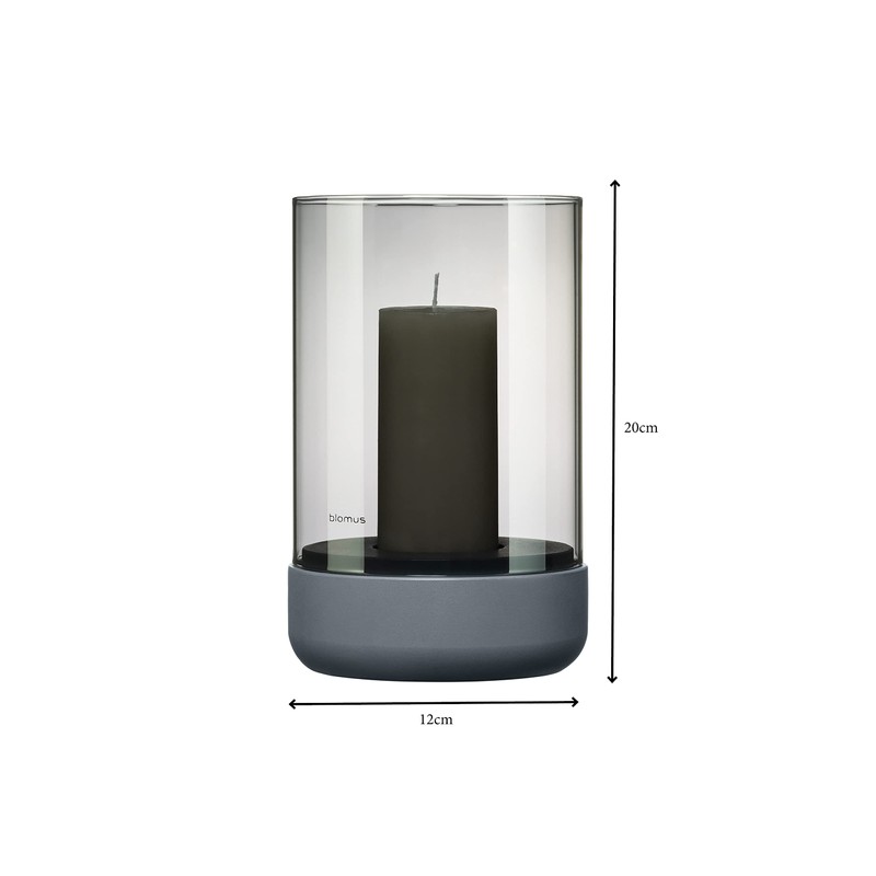 blomus Calma Hurricane Lamp Medium - Steel Grey