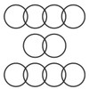Othmro 10Pcs O-Rings, Nitrile Rubber Washers Seal Ring with 40mm