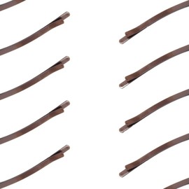 Topkids Accessories Hair Claws for Women and Girls Hairpins Kirby Grips Small Hair Clips Women Hair Styling Accessories Hair Pins for Bun Hair Accessories (65mm, Brown, Curved, Thick, 24 Pack)