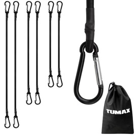 TUMAX Bungee Cords with Carabiner Hooks, 6 Pack Heavy Duty Long Carabiner Rubber Bungee Cord Assorted Size 24" 40" 60", for Camping, Tarps, Bike Rack, Car