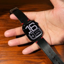 HEMSUT Soft Thin Horween Leather Band for iWatch 42/44/45/38/40/41/49mm, Military Strap For Ultra 3/2/1, Series 11/10/9/8/7/6/5/4/3/2/1/, SE 3/2/1