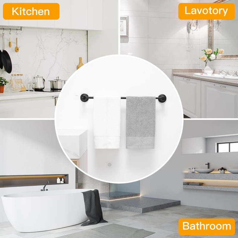 BESy Adjustable 16 to 26 Inch Bath Towel Bar Rack