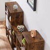 VECELO 3-Cube Small Bookshelf, Modern Bookcases with Shelves Height Up