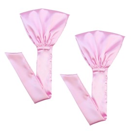 2 Pack Satin Hair Wrap for Sleep Well Pineapple Hair Protector Sleep Headband with Tie for Nighttime Protection and Style