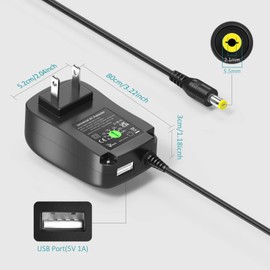 Basicvolt 41W Universal Power Supply 6V 9V 12V 15V 18V 20V 24V Replacement AC/DC Adapter with 8 Selectable Round Tips, for 6Volt to 24Volt Household Electronics,1500mA Max.