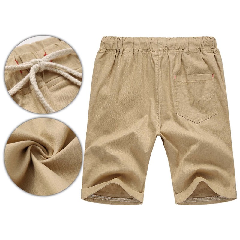 JustSun Men's Shorts With Pockets, Lightweight, Breathable, khaki, m