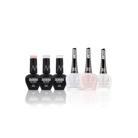 MASGLO Gel Evolution and Gel Polish Kit White Aura 6 PCs (3 Gel Evolution and 3 Gel Polish) - Kit 3 tonos gel evolution y 3 tonos semipermanentes