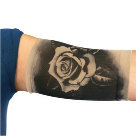 Linphelle Coverpicc PICC Line Cover – Fashionable Upper Arm Cover – Soft, Microfiber Arm Sleeve to Protect PICC Lines (Small, Black Rose)