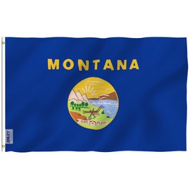 ANLEY Fly Breeze 3x5 Foot Montana State Flag - Vivid Color and Fade Proof - Canvas Header and Double Stitched - Montanan MT Flags Polyester with Brass Grommets 3 X 5 Ft