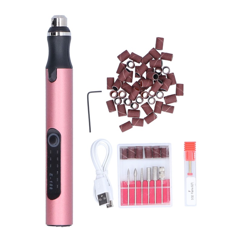 Electric Nail Drill Kit Rechargeable Cordless File Machine Pedicure Polishing