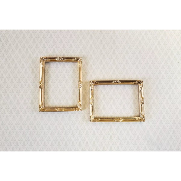 Town Square Miniatures Dollhouse Miniature Picture Frame x2 Gold for