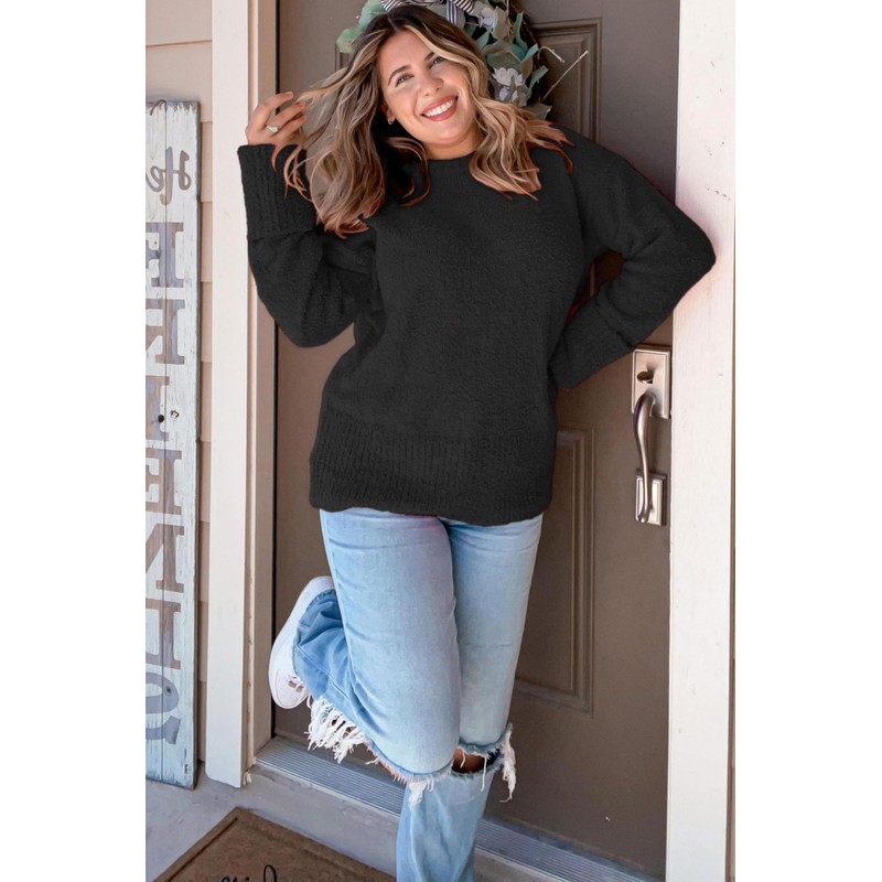 Womens Chunky Knit Sweater Casual Long Sleeve Knitwear Pullover Oversized