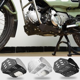 WOOGA Motorcycle Engine Skid Plate Belly Pan Bash Plate Chassis Protection Cover Compatible for HO&N&DA Hunter Cub CT125 Trail125 Accessories 2020 2021 2022 2023 2024 (Silver)