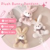 dellyy Rabbit Pendant Plush x 6 Pieces, Small Plush Rabbit