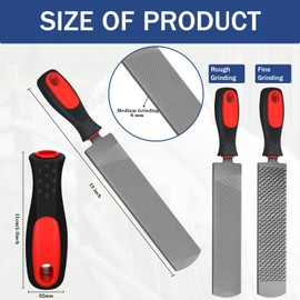 Gisafai 2 Pcs 12 Inch Hoof Rasp with Handle Trimming Horseshoe File Carbon Steel Farrier Tools for Repair Horse Hooves Goat Hooves Cow Donkey Pig Animal Hooves Repairing Wood Working Supplies