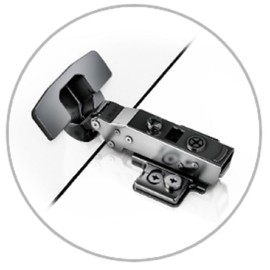 2XSamet Clip Top Black Soft Close 110° Inset Cabinet Hinge and Mounting Plate…