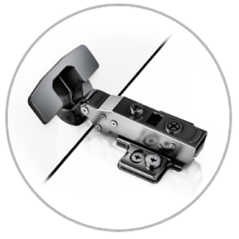 2XSamet Clip Top Black Soft Close 110° Inset Cabinet Hinge