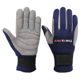TRUE SAILORS Winter Men Sailing Gloves Full Fingers All Weather Gripping Gloves
