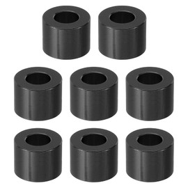PATIKIL M8 Aluminum Spacer, 8 Pcs Metal Spacers Aluminum 8.2mm ID x 16mm OD x 12mm L Aluminum Spacer Screw Standoff Round for 1/3in or M8 Screw Bolts, Black