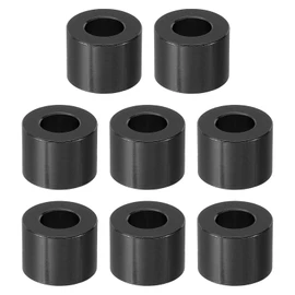 PATIKIL M8 Aluminum Spacer, 8 Pcs Metal Spacers Aluminum 8.2mm ID x 16mm OD x 12mm L Aluminum Spacer Screw Standoff Round for 1/3in or M8 Screw Bolts, Black