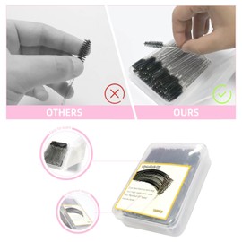 100 Pcs Disposable Eyelash Brush, Mascara Wands Makeup Brushes Crystal Eyebrow Spoolies rush for Eyelash Extensions with Container (Crystal White Purple)