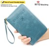 NQQNQQ S-11 RFID Blocking Passport Holder Travel Wallet, Slim Zipper