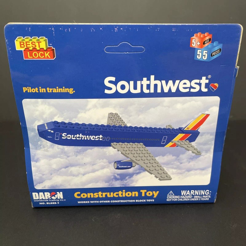 Daron Southwest Plane 62 Piece Construction Toy Snap Blocks No.