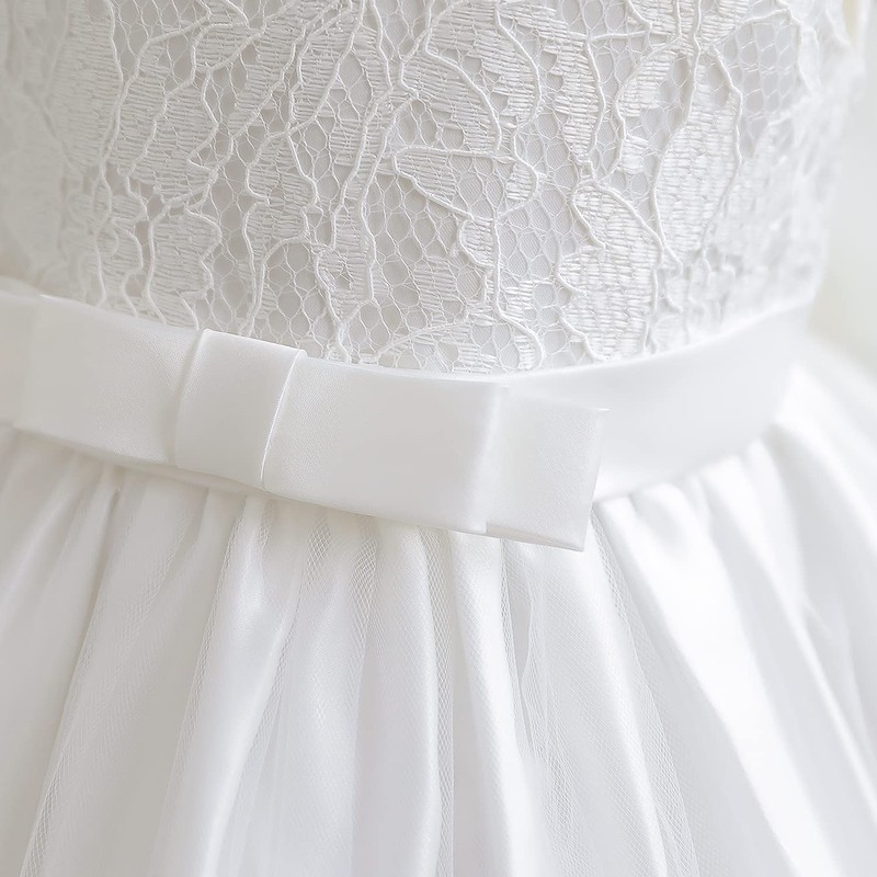 NNJXD Baby Girls Lace Dress Bowknot Flower Dresses Wedding Pageant
