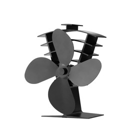 FIELDOOR Stove Fan, Fire Power Heat Furnace Fan, Eco Fan, Efficiently Circulates Heat from Stove, No Power Supply Required, Heat Resistant Plate, Heat Protection Plate Included, Energy Saving, Quiet