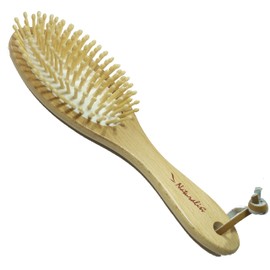 Wood Massage Hair Brush Natural Wrist with Gentle Stimulation