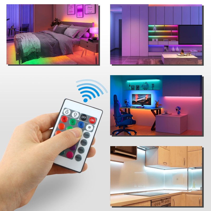 Smart WiFi RGB LED Light Strip Remote Controller, 24 Key