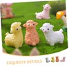 ORFOFE 8pcs Miniature Alpaca Figurines Mini Resin Alpaca Ornaments Tiny
