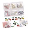 Healvian 120pcs Cherry Nail Gems Charms for Nail Art DIY