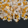 BUYGOO 200PCS Waterproof Gel-Filled Orange Clear Button Telephone Wire Connectors