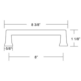 Alexander 8" Center Bar Pull Finish: Bright Chrome