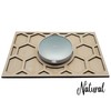 Nest Thermostat Decorative Wall Plate Honeycomb White, Brown Natural Hard